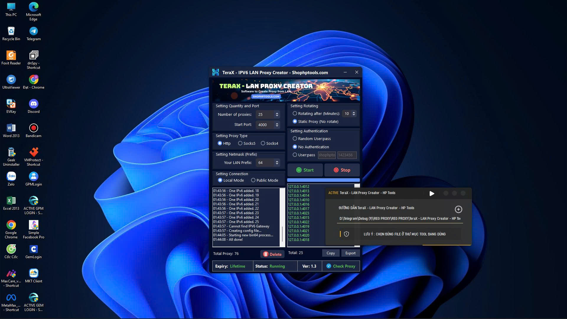 REG PROXY TỪ LAN - HPTOOLS
