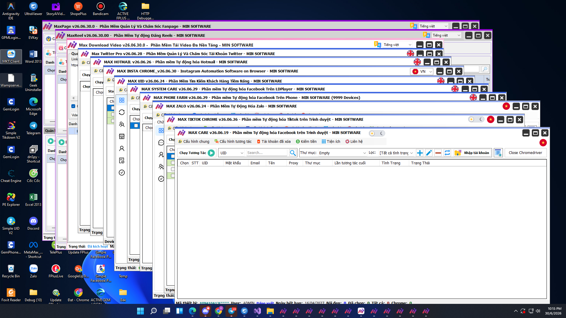 Active Bộ 15 Tool MinsoftWare